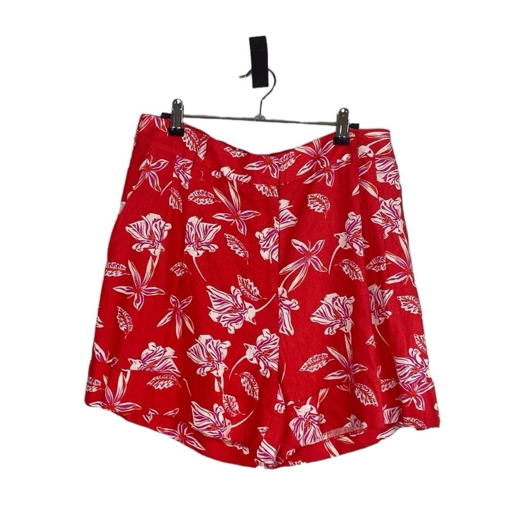 Joie Floral Print Linen Blend Shorts